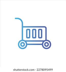 shopping cart icon with isolated vektor and transparent background.