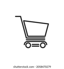 Shopping Cart Icon, shopping cart icon isolated with white background, flat design best vector icon, suitable used for business, sale, purchase, and etc