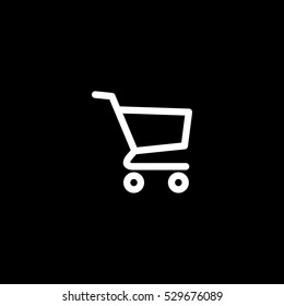 shopping cart icon, isolated, white background