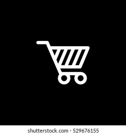 shopping cart icon, isolated, white background