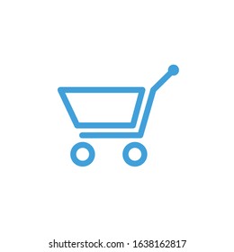 Shopping cart icon. Line design template