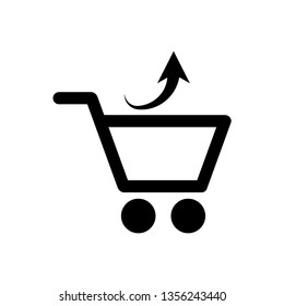 shopping cart icon. line style