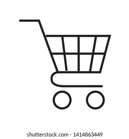 Shopping cart icon line vector illustration isolated on white eps
