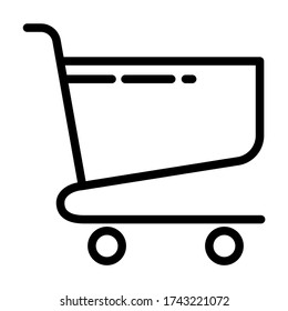 carro de la compra - vector de línea de ícono - iconos de comercio electrónico