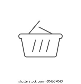 Shopping cart icon. Linear style. Isolated vector.