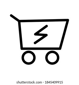Shopping Cart icon or logo isolated sign symbol vector illustration - high quality black style vector icons
