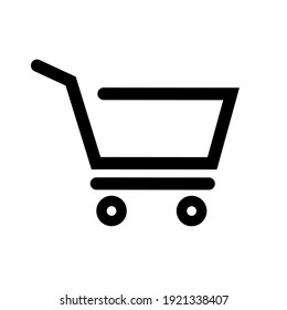 Shopping Cart Icon, Logo Isolated On White Background