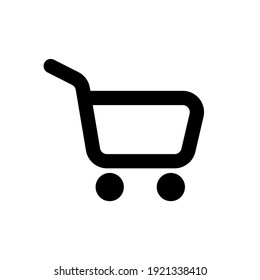 Shopping cart icon, logo isolated on white background
