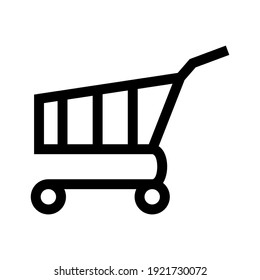 shopping cart icon or logo isolated sign symbol vector illustration - high quality black style vector icons
