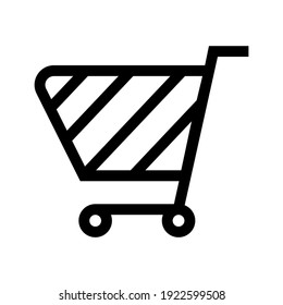 shopping cart icon or logo isolated sign symbol vector illustration - high quality black style vector icons
