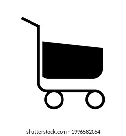 shopping cart icon or logo isolated sign symbol vector illustration - high quality black style vector icons
