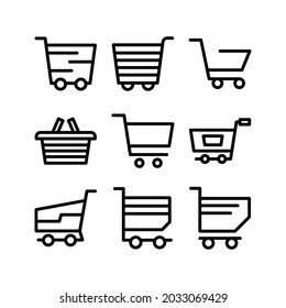 shopping cart icon or logo isolated sign symbol vector illustration - Collection of high quality black style vector icons
