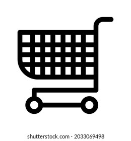 shopping cart icon or logo isolated sign symbol vector illustration - high quality black style vector icons
