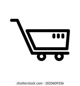 shopping cart icon or logo isolated sign symbol vector illustration - high quality black style vector icons
