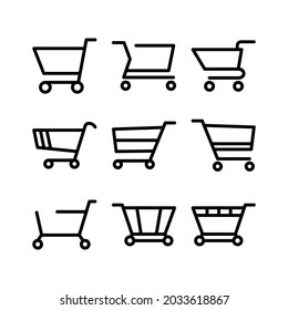 shopping cart icon or logo isolated sign symbol vector illustration - Collection of high quality black style vector icons
