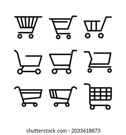 shopping cart icon or logo isolated sign symbol vector illustration - Collection of high quality black style vector icons
