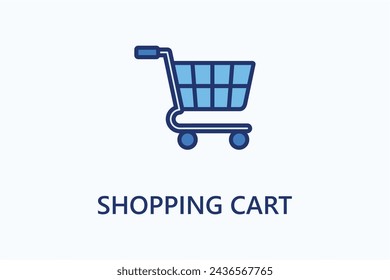 Shopping cart icon or logo sign symbol vector illustration