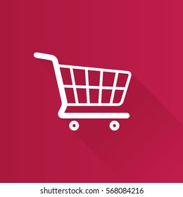 Shopping Cart Icon In Metro User Interface Color Style. Buying Ecommerce