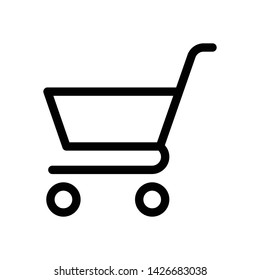 Shopping cart icon modern flat design on white background