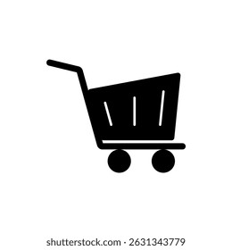 Icono de Carrito de compras, Vector moderno aislado sobre fondo blanco.