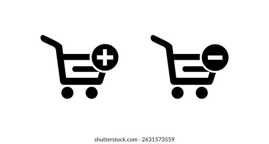 Shopping cart icon on black colour