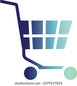 shopping cart icon on gradient style. shopping concept