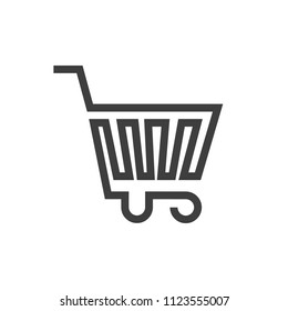 Shopping cart icon on a white background