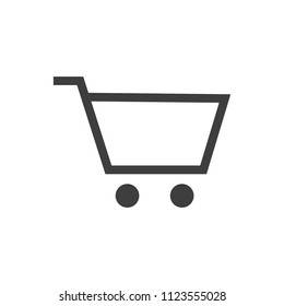 Shopping cart icon on a white background
