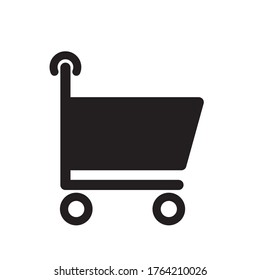 shopping cart icon on a white isolated background. Vector image eps 10