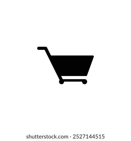 Shopping cart icon on white background Vector Illustration.