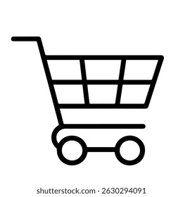 Shopping cart icon on white background vector
Vector line icon shopping and goods