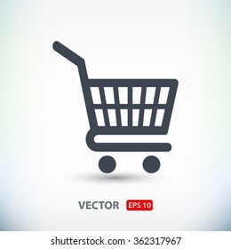 Shopping cart icon. One of set web icons