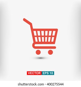 Shopping cart icon. One of set web icons