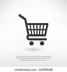 Shopping cart icon. One of set web icons