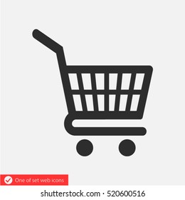 Shopping cart icon. One of set web icons