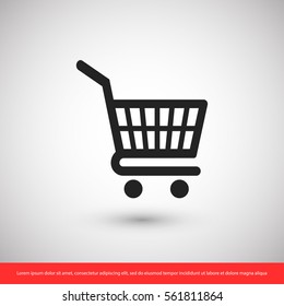 Shopping cart icon. One of set web icons