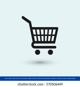 Shopping cart icon. One of set web icons