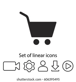 Shopping Cart Icon. One Of Set Web Icons