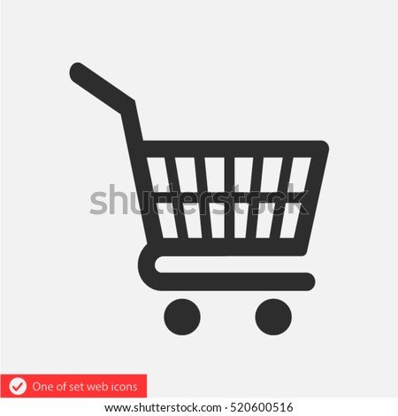 Shopping cart icon. One of set web icons