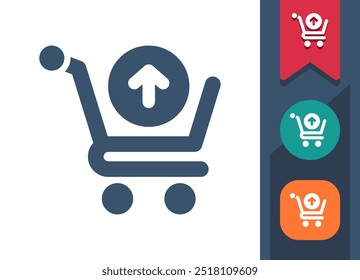Shopping Cart Icon. Online Shopping, E-commerce, E-shopping. Professional, pixel perfect vector icon.