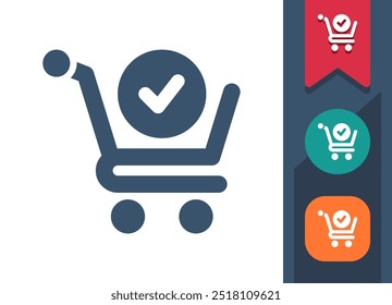 Shopping Cart Icon. Online Shopping, E-commerce, E-shopping. Professional, pixel perfect vector icon.