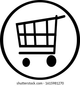 Shopping cart icon for online shop
