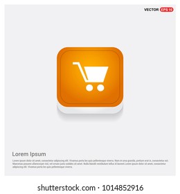 Shopping cart icon Orange Abstract Web Button