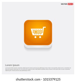 Shopping Cart icon Orange Abstract Web Button