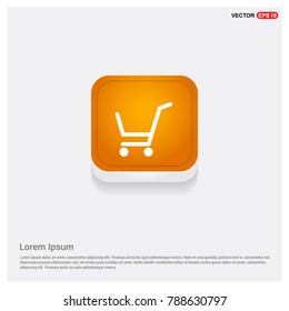 Shopping Cart icon Orange Abstract Web Button