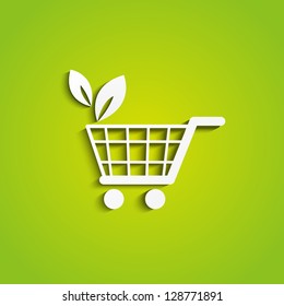 Shopping cart icon - organic concept