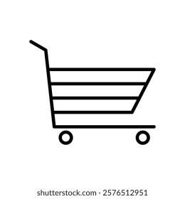 Shopping cart icon Outline vector for web ui