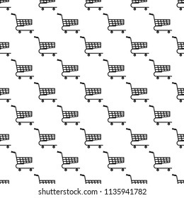 shopping cart icon in Pattern style on white background
