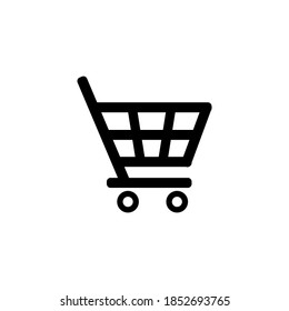 Shopping cart icon. Purchase symbol. Sign for application and website decoration. Vector graphics.