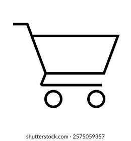 Shopping Cart Icon Representing E-commerce and Retail Purchases